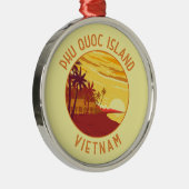 Phu Quoc Eiland Vietnam Retro Noodcirkel Metalen Ornament (Rechts)