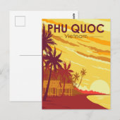 Phu Quoc Island Vietnam Travel Art Vintage Briefkaart (Voorkant / Achterkant)