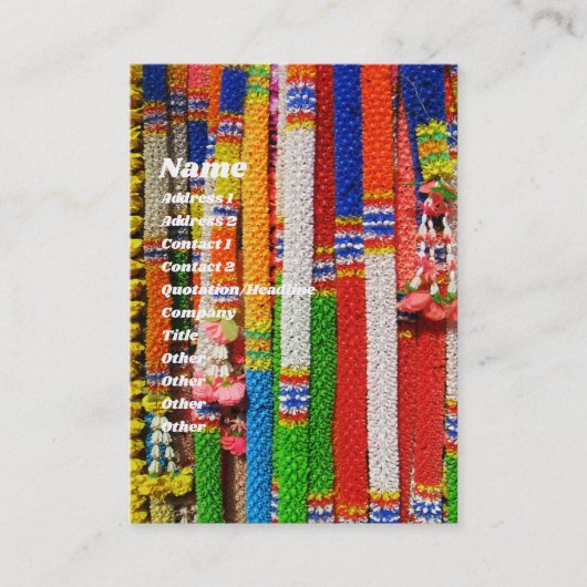 Phuang Maalai - Thai Floral Garland Visitekaartje (Voorkant)