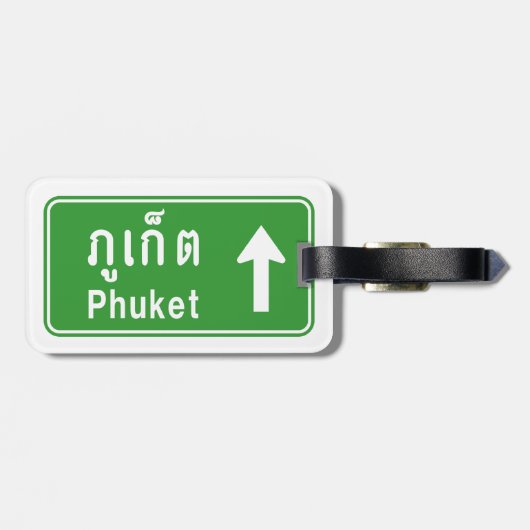 Phuket Ahead ⚠ Thai Highway Traffic ⚠ Bagagelabel (Achterkant horizontaal)