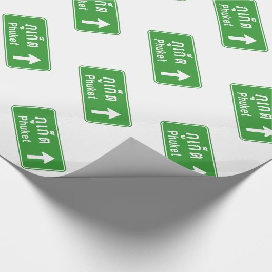 Phuket Ahead ⚠ Thai Highway Traffic ⚠ Cadeaupapier (Hoek)