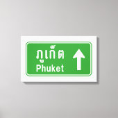 Phuket Ahead ⚠ Thai Highway Traffic ⚠ Canvas Afdruk (Voorkant)