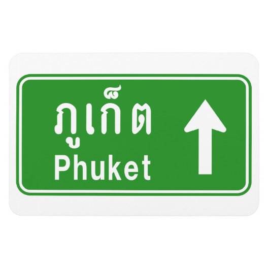 Phuket Ahead ⚠ Thai Highway Traffic ⚠ Magneet (Horizontaal)