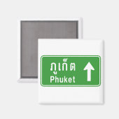 Phuket Ahead ⚠ Thai Highway Traffic ⚠ Magneet (Voorkant / Achterkant)