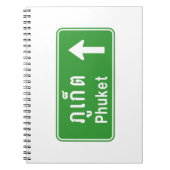 Phuket Ahead ⚠ Thai Highway Traffic ⚠ Notitieboek (Voorkant)