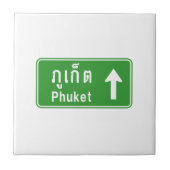 Phuket Ahead ⚠ Thai Highway Traffic ⚠ Tegeltje (Voorkant)