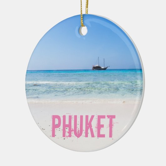 Phuket Beach Thailand souvenir Keramisch Ornament (Links)