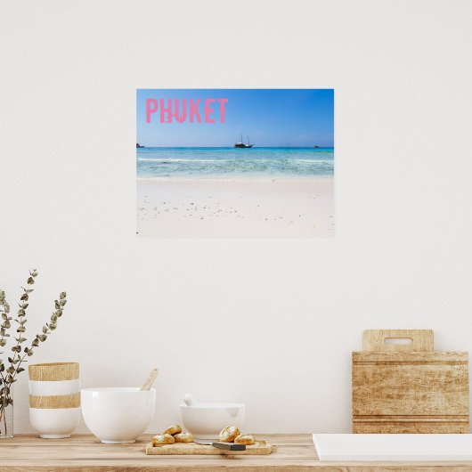 Phuket Beach Thailand souvenir Poster (Keuken)