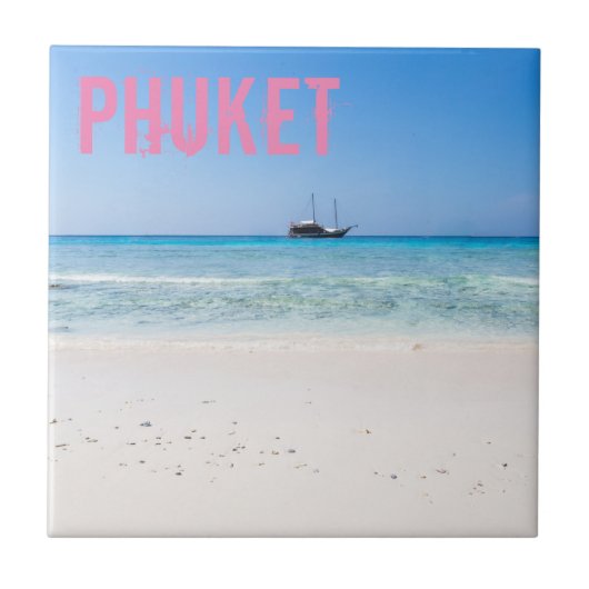Phuket Beach Thailand souvenir Tegeltje (Voorkant)