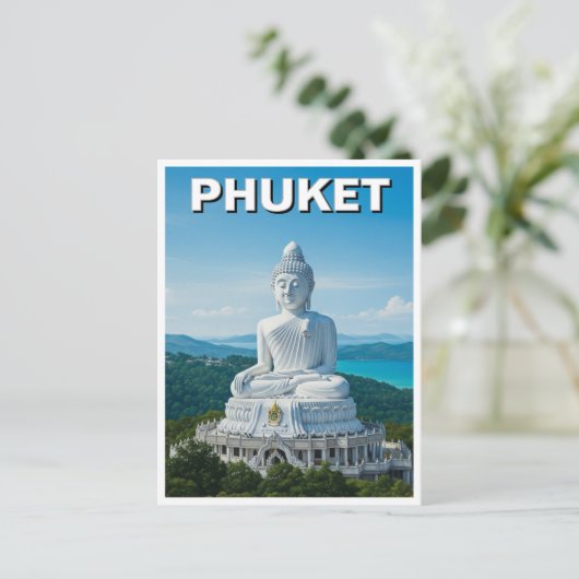Phuket Big Buddha Thailand Briefkaart (Staand voorkant)