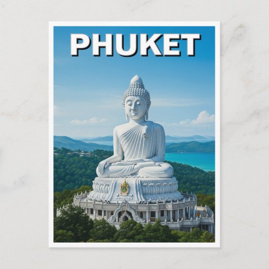 Phuket Big Buddha Thailand Briefkaart (Voorkant)