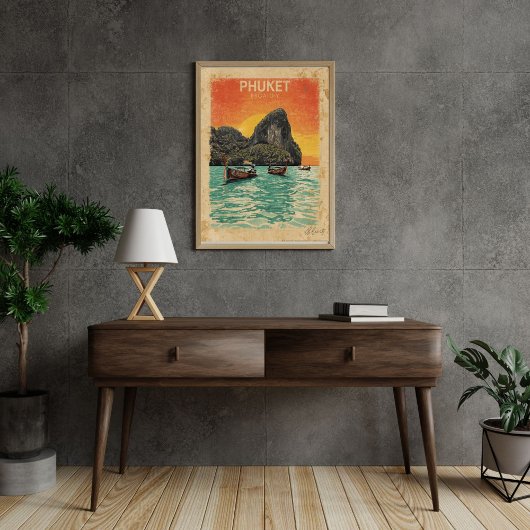 Phuket Paradise – Vintage Thailand Travel  Poster