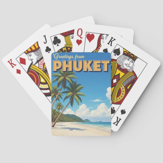 Phuket Patong Beach Thailand Reizen Pokerkaarten (Achterkant)
