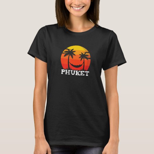 Phuket Retro Sunset Summer Vacation Phuket T-shirt (Voorkant)
