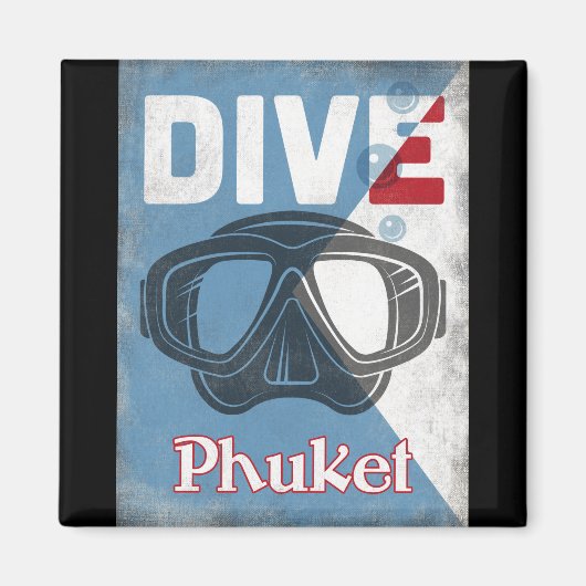 Phuket  Scuba duikmasker Magneet (Voorkant)