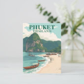 Phuket Thailand Beach Art Briefkaart (Staand voorkant)