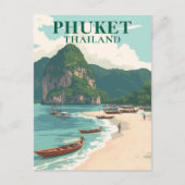 Phuket Thailand Beach Art Briefkaart (Voorkant)