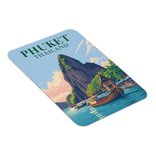 Phuket Thailand Beach Boat Travel Souvenir Magneet (Rechterzijde)