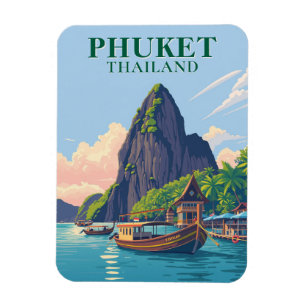 Phuket Thailand Beach Boat Travel Souvenir Magneet