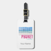 Phuket Thailand  Beach Panorama Souvenir Bagagelabel (Voorkant verticaal)