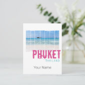 Phuket Thailand  Beach Panorama Souvenir Feestdagenkaart (Staand voorkant)