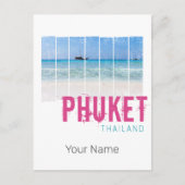 Phuket Thailand  Beach Panorama Souvenir Feestdagenkaart (Voorkant)