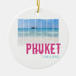 Phuket Thailand Beach Panorama Souvenir Keramisch Ornament