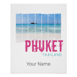 Phuket Thailand Beach Panorama Souvenir Perfect Poster