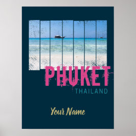 Phuket Thailand Beach Panorama Souvenir Poster