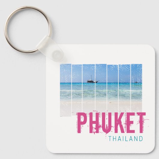 Phuket Thailand  Beach Panorama Souvenir Sleutelhanger (Voorkant)