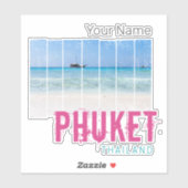 Phuket Thailand  Beach Panorama Souvenir Sticker (Vel)
