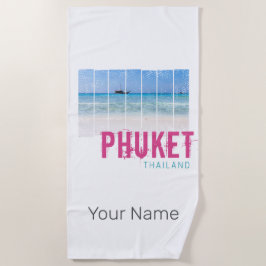 Phuket Thailand Beach Panorama Souvenir Strandlaken