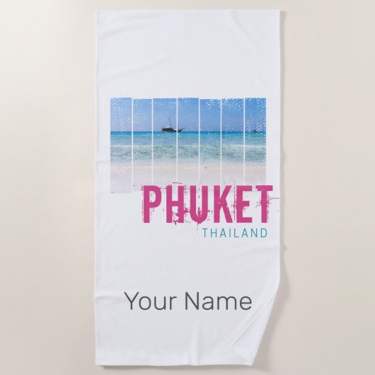 Phuket Thailand  Beach Panorama Souvenir Strandlaken (Voorkant)
