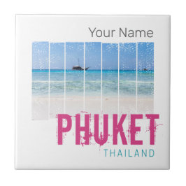 Phuket Thailand Beach Panorama Souvenir Tegeltje