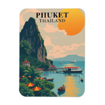 Phuket Thailand Beach Reizen Souvenir Magneet