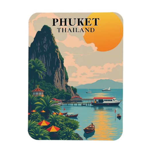 Phuket Thailand Beach Reizen Souvenir Magneet (Verticaal)