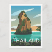 Phuket Thailand Beroemde Reisplaats Illustratie Briefkaart (Voorkant)