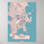 Phuket - Thailand Breezy City Map Poster (Voorkant)