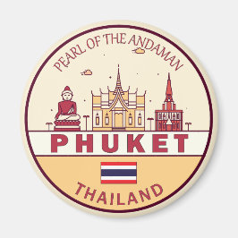 Phuket Thailand City Skyline Emblem Magneet