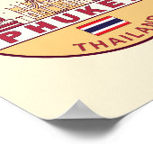 Phuket Thailand City Skyline Emblem Poster (Hoek)