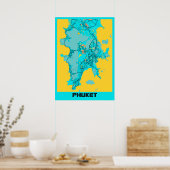 Phuket - Thailand Gloria City Map Poster (Keuken)