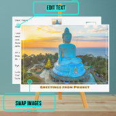 Phuket Thailand met Big Buddha Modern Briefkaart