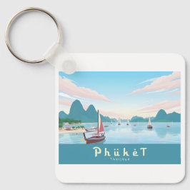 Phuket Thailand Pastelreizen Sleutelhanger