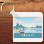 Phuket Thailand Pastelreizen Sleutelhanger (Voorkant)