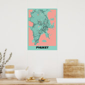 Phuket - Thailand Peony City Map Poster (Keuken)