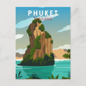 Phuket Thailand Retro Briefkaart (Voorkant)