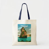 Phuket Thailand Retro Briefkaart Tote Bag (Voorkant)
