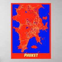 Phuket - Thailand Retro City Map