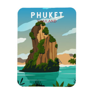 Phuket Thailand Retro Magneet