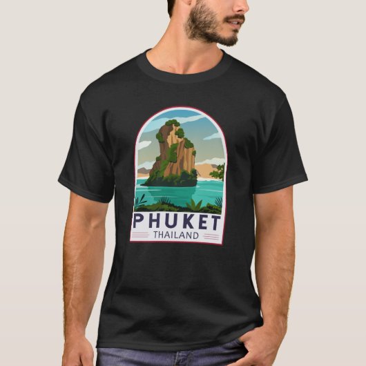 Phuket Thailand Retro T-shirt (Voorkant)